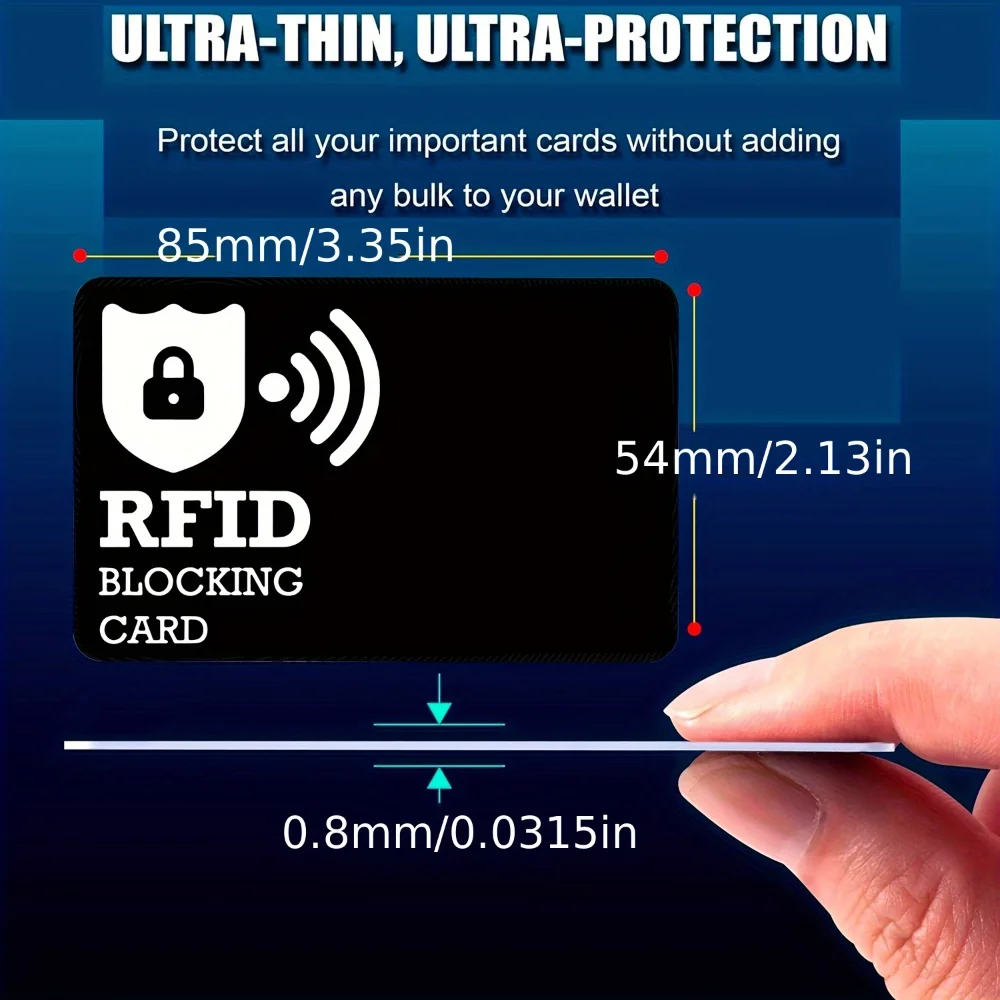 DevTech IT - 10 Cartes Anti RFID/NFC - Protection Contre Le Vol De Données Sans Contact