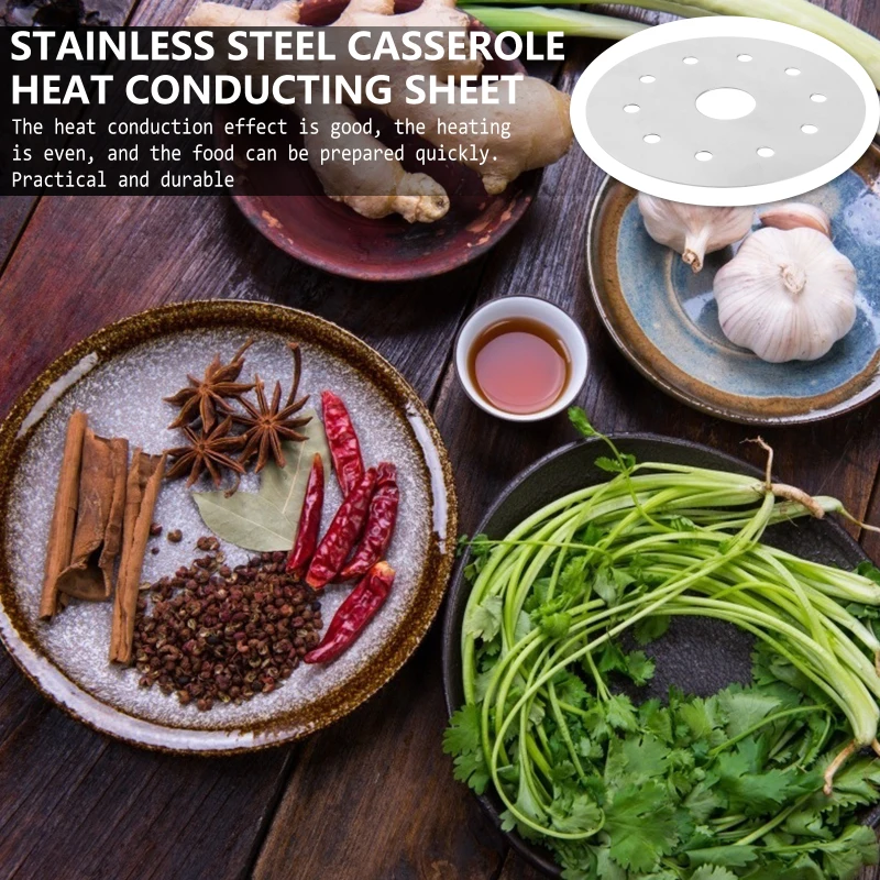 Description Picture 2 of itemPan Casserole Heat Conductor Induction Adapter Plate Grilling Accessories Utensil Stainless Steel Premium Cookware