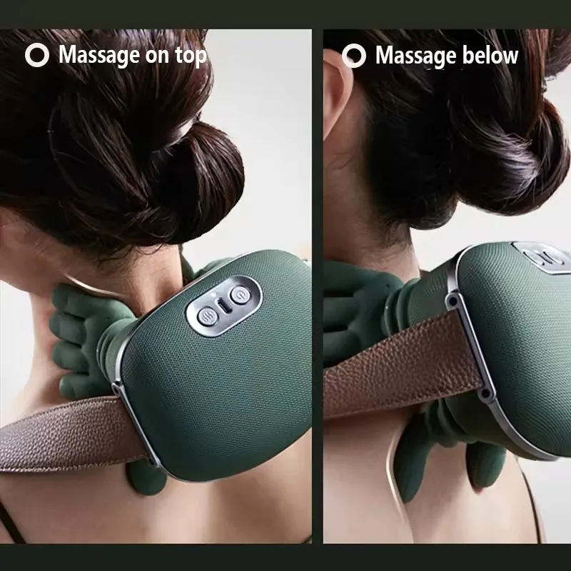 NEW Bionic Neck Shoulder Massager Electric Back Massagers Kneading Muscles Massage Pillow For Neck Waist Leg Whole Body Use