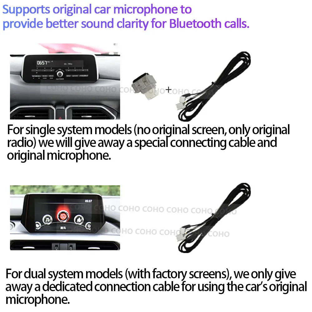 12.3 INCH COHO Dual System 1920*720 For Mazda Cx-5 Cx-8 2017-2024