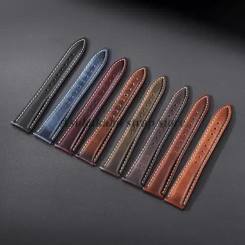 18mm 19mm 20mm 21mm 22mm Universal Vintage Oil Wax Leather Watch Straps Brown Head Layer Watch Band Men Accessories Pin Buckle - Image 4