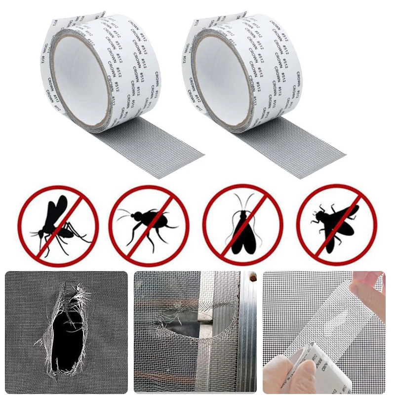 Selfadhesive Window Screen Mosquito Net Repair Tape Covering Wire Mesh
