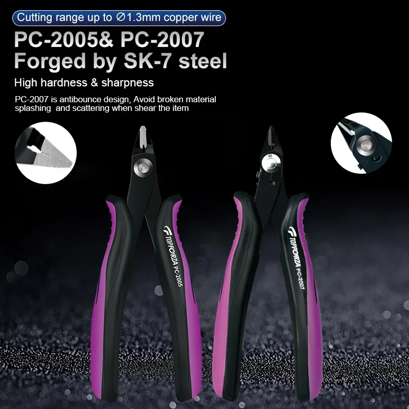 Precision Diagonal Pliers SK-5 Steel Electrical Wire Cutters Cable Flush Cutters Electronic Repair Cutting Nippers Side Snips 3