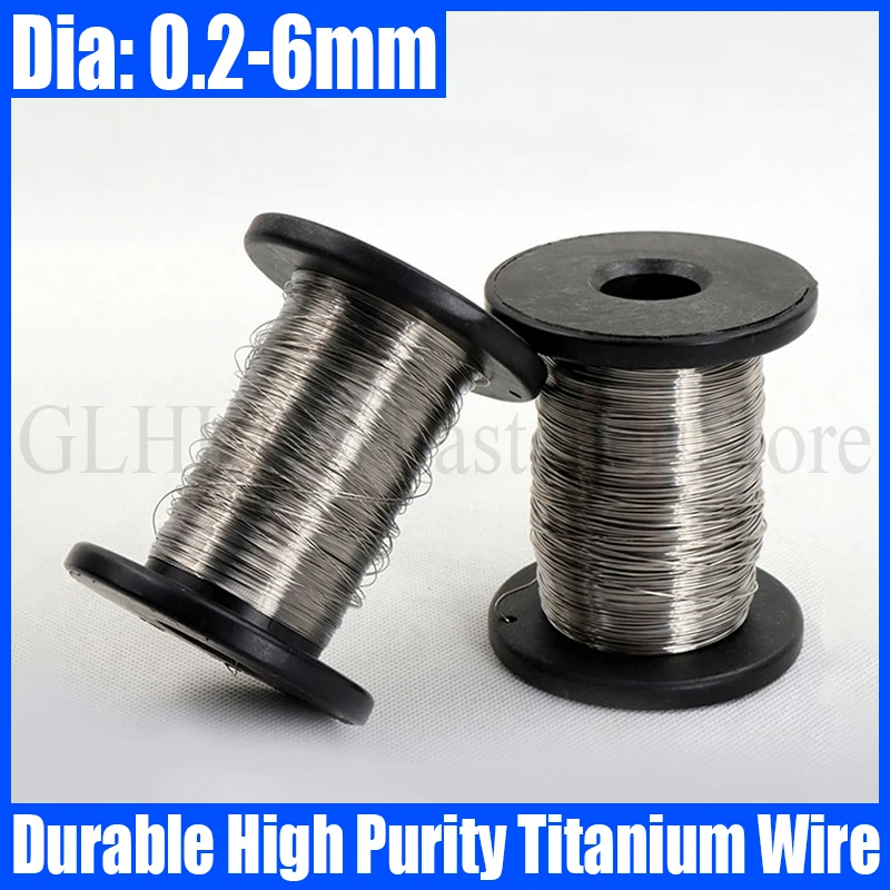 1 Meter High Purity Titanium Wire TA2 TC4 Pure Titanium Wire Diameter 0.2-6mm High Temperature Resistance High Strength