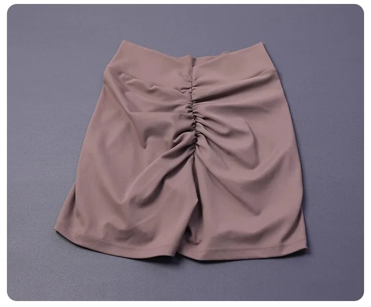 Women's Deep V-Back 3-Inch Workout Shorts-Compression No Visible Panty Line Sexy Peach Butt-Lifting Yoga Gym Fitness Activewea