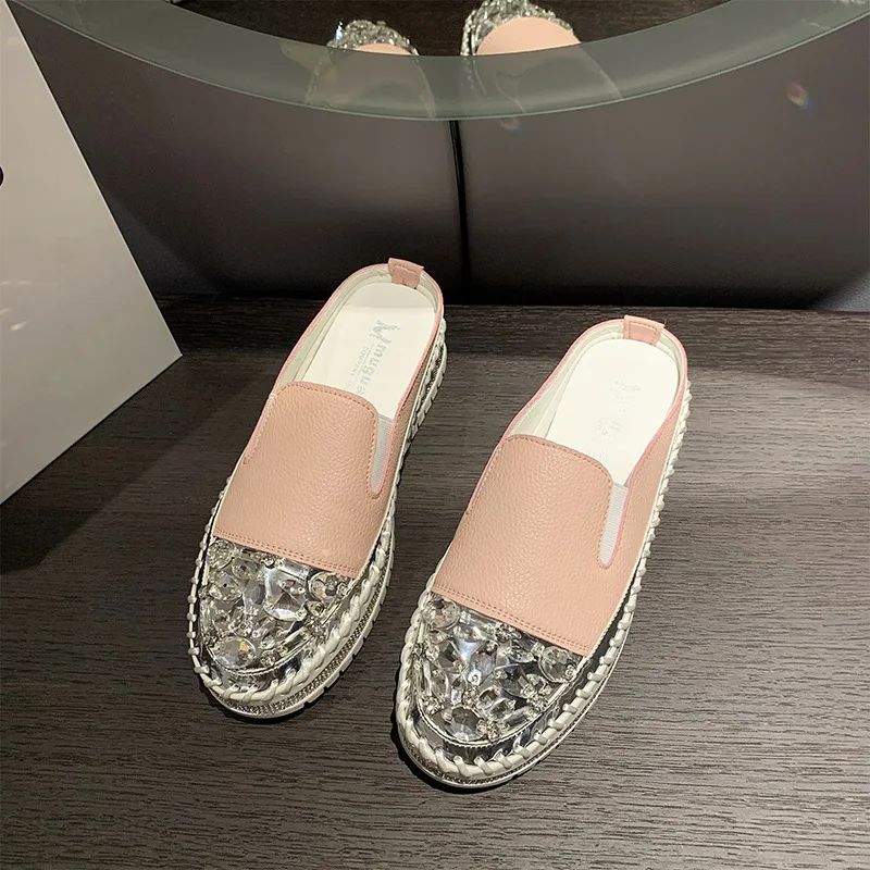 Elegant Low Heel Pointed-Toe Slippers for Women