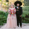 Colorful Embroidery Tulle A Line Wedding Dress Customized Sheer Top V Neck Backless Plus Size Maxi Fairytale Garden Bridal Gown 2