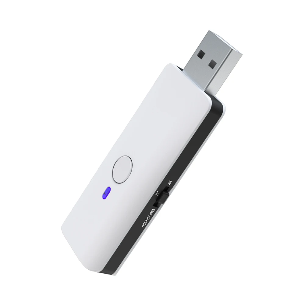 페어링 단추 있는 블루투스 호환 컨트롤러 컨버터, LED 무선 USB 어댑터, PS5, PS4 게임 액세서리