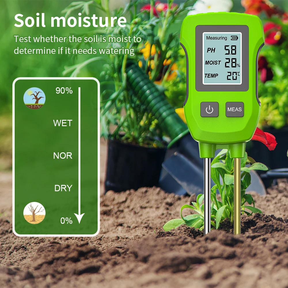 3 in 1 Soil Acidity Temperature Moisture Tester