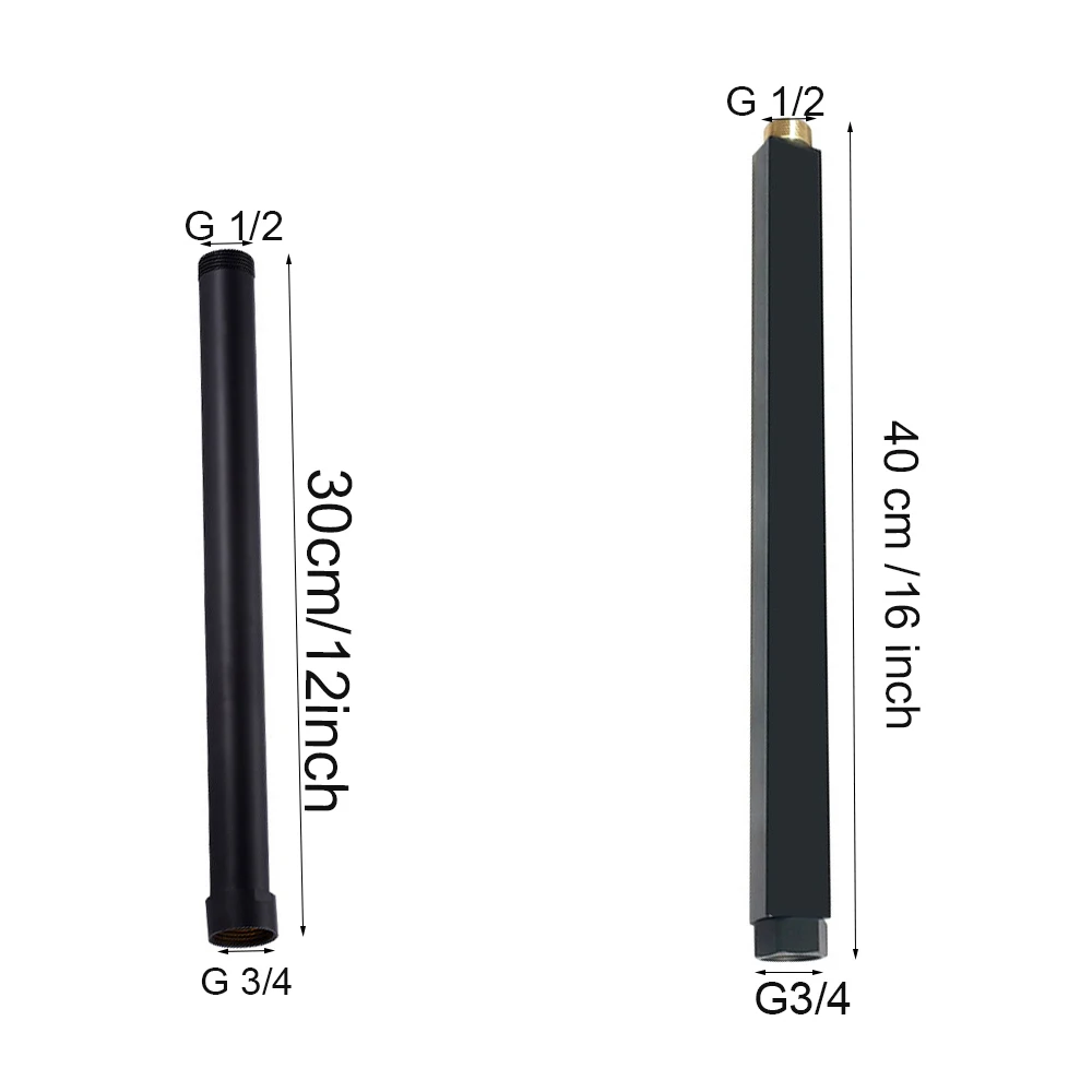 Shower Hose Extender 40 Cm Shower Faucet Extended Tube Brass Material For Bathroom Tap G1/2 The Connector Is Suitable For Our Shop Shower Mixer