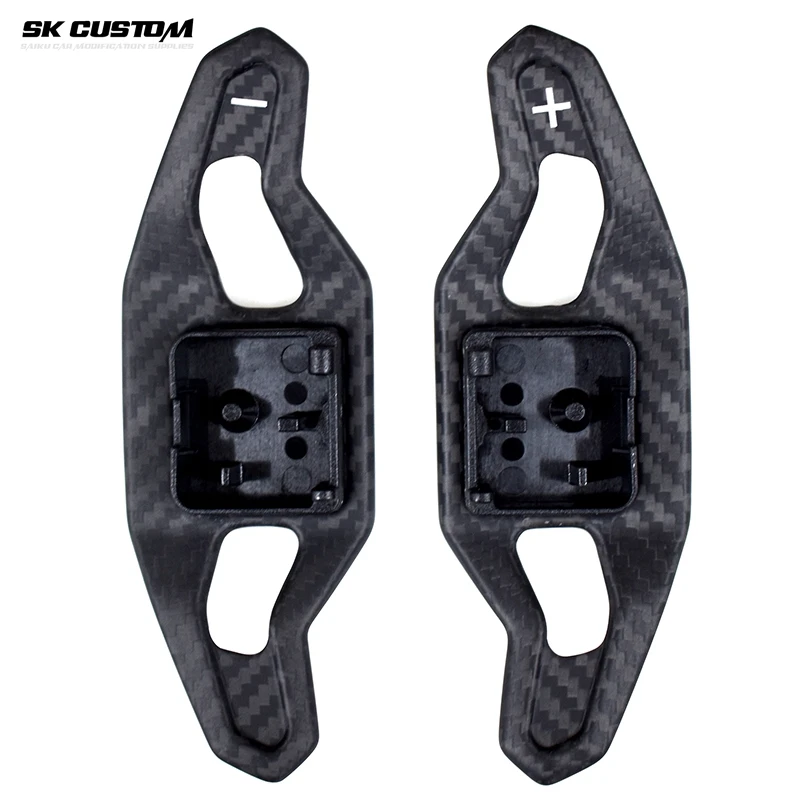 SK 커스텀 아우디 카본 파이버 스티어링 휠 시프트 패드 교체 설치 A3A4S5 RS3 B8 A6 TT R8 개조 시프트 패드