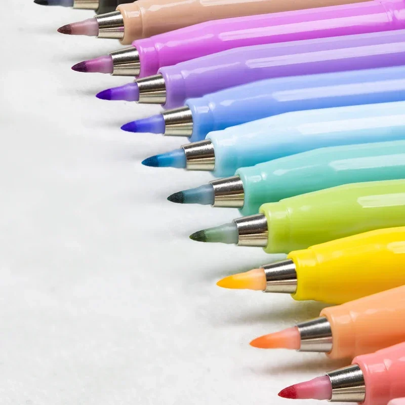 6/12/24 Colors Soft Brush Tip Marker Pens Artist Markers Flexible Tip Assorted for Journaling Hand Lettering Calligraphy Drawing 1