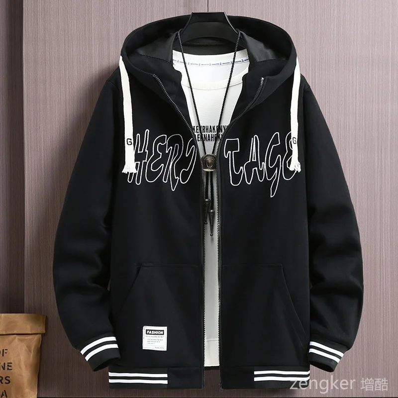 Conjunto de ropa deportiva de talla grande para hombre, suéter con