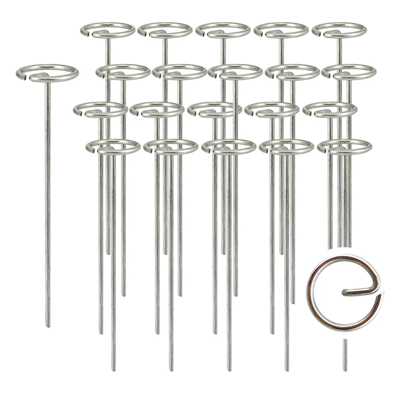 

100Piece 6Inch Garden Staple Anti-Rust Galvanized Garden Stakes Circle Top Landscape Pins Ground Cover Fabric Stakes