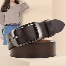 

New Women Genuine Leather Belt Female Casual All -match Pin Buckle Strap Adjustable Designer High Quality Brand Business Belts