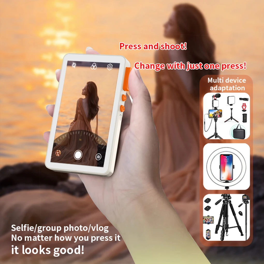 RK-X40F 8 in 1 Mobile Phone Selfie Screen Device Rear Camera Wireless Screen Projection Sharing Sound Focusing with Stand