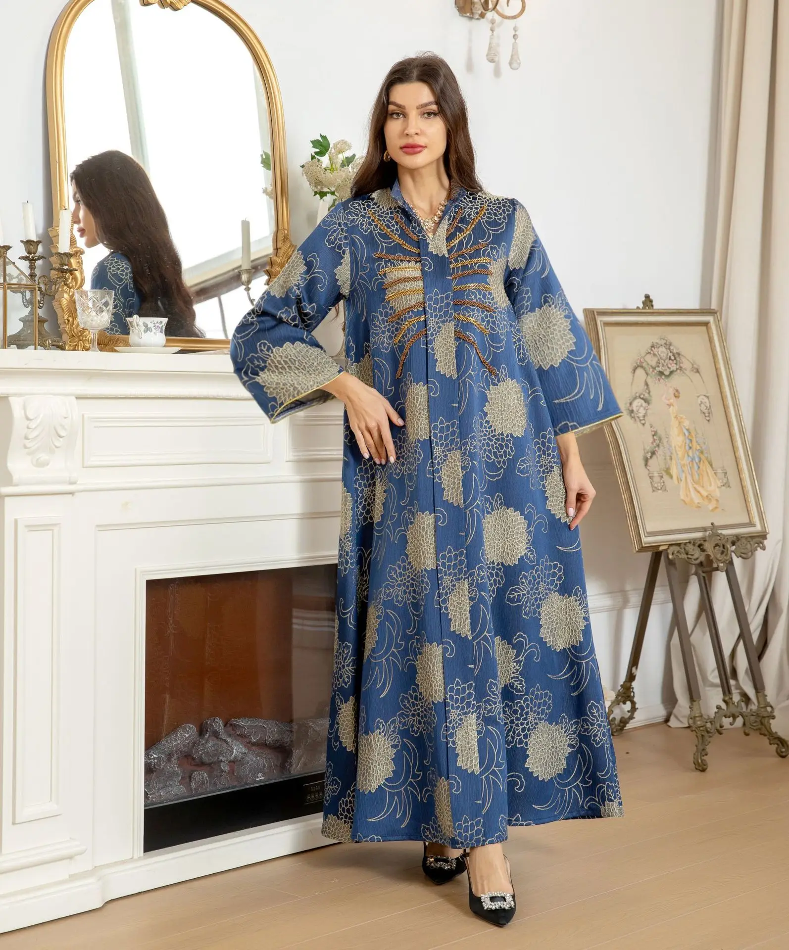 جلابية رمضان رداء عربي تقليدي، فستان عباية نسائي إسلامي فاخر للحفلات، زي حجاب، ملابس دبي السعودية التركية الإسلامية