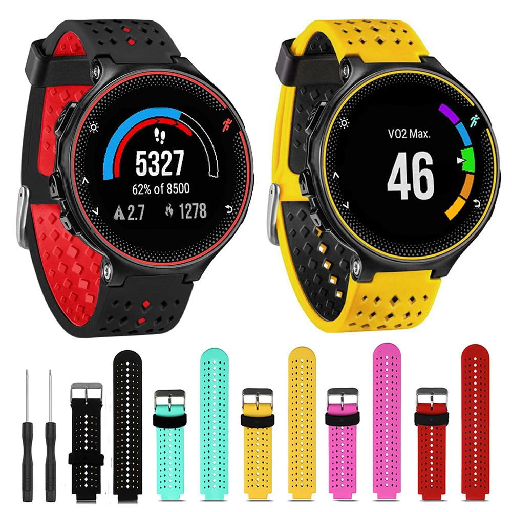 Correa de silicona de repuesto para reloj inteligente Garmin Forerunner 235 230 620 735XT, accesorios de pulsera|Accesorios inteligentes| AliExpress