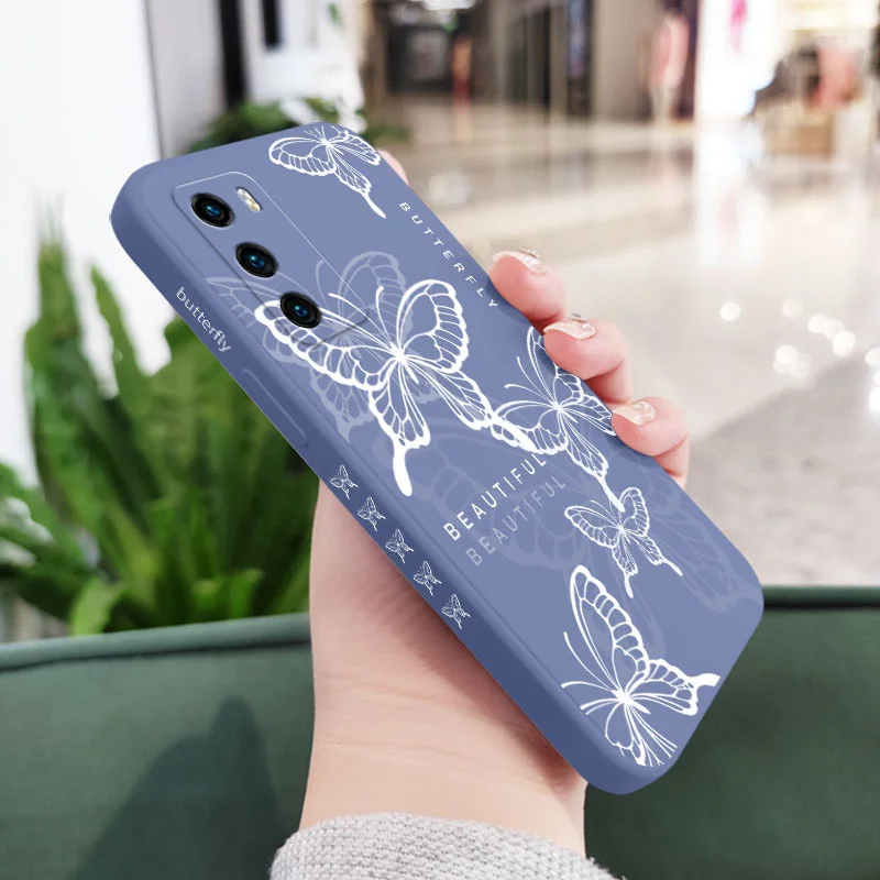 Phantom Butterfly Liquid Silicone Phone Case - Elegant & Durable Design