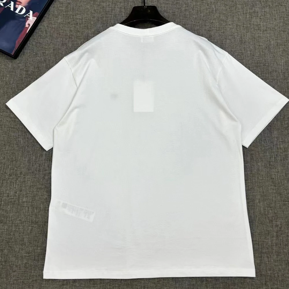 luxury brand t-shirt for men paris women's t-shirt white And Black Loose fashion plus size clothes