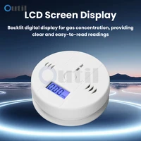 เครื่องตรวจจับคาร์บอนมอนอกไซด์ เครื่องตรวจจับควัน จอแสดงผล LCD เครื่องตรวจจับก๊าซพิษไร้สายในบ้าน เครื่องตรวจจับการรั่วไหลของก๊าซพิษ เสียงเตือนไฟไหม้ 2