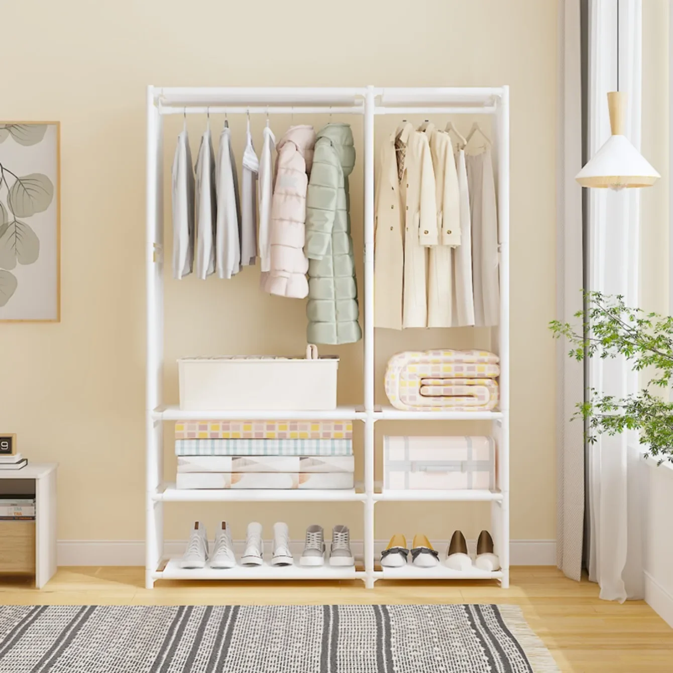 Description Picture 6 of itemCoat Racks Clothing Rack for Living Room Bamboo Wall Shelf Furniture Clothes Arara Hanger Iron Porte Manteau Mural Metal Wearing