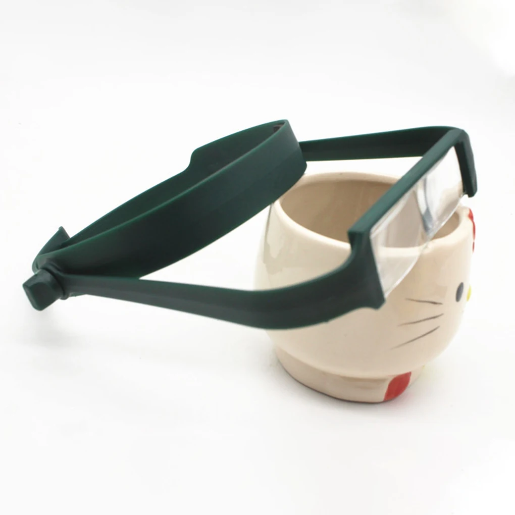 

Home Office Elderly Adjustable Head Mounted 1 6-3 5X Magnifier Newspaper Books Reading Magnifying Glass with 4 Lens