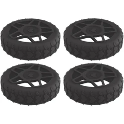 4-Piece Silicone Luggage Wheel Protection Covers - Noise-Reducing Travel Casters Covers (Love black)