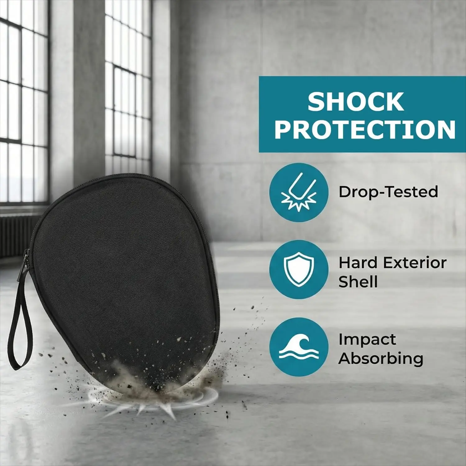 Protective Hard Shell Headphone Case with Active Noise Canceling Feature