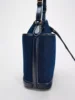 2024 Autumn/Winter new denim hand bill shoulder bag Fashion canvas bucket bag 2