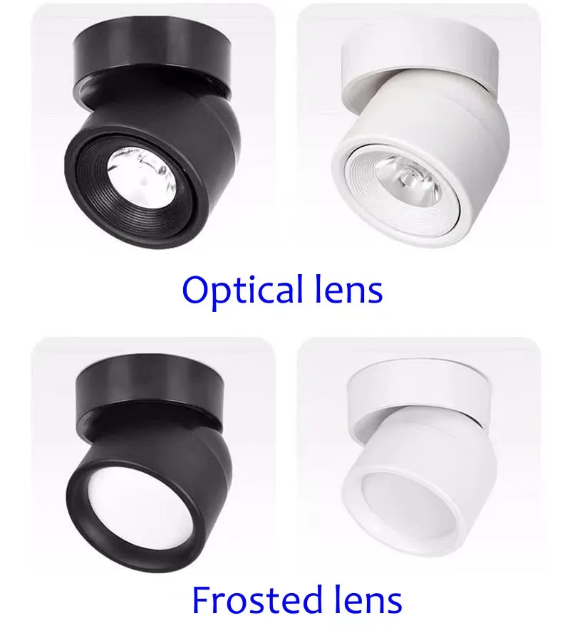 360&deg;Rotatable Tricolor Changeable LED Ceiling Lamp Surface Mounted Spotlight 7W10W15W18W Downlight AC85V-260V Anti-Glare Indoor led downlight,recessed ceiling spotlight,ceiling lamps