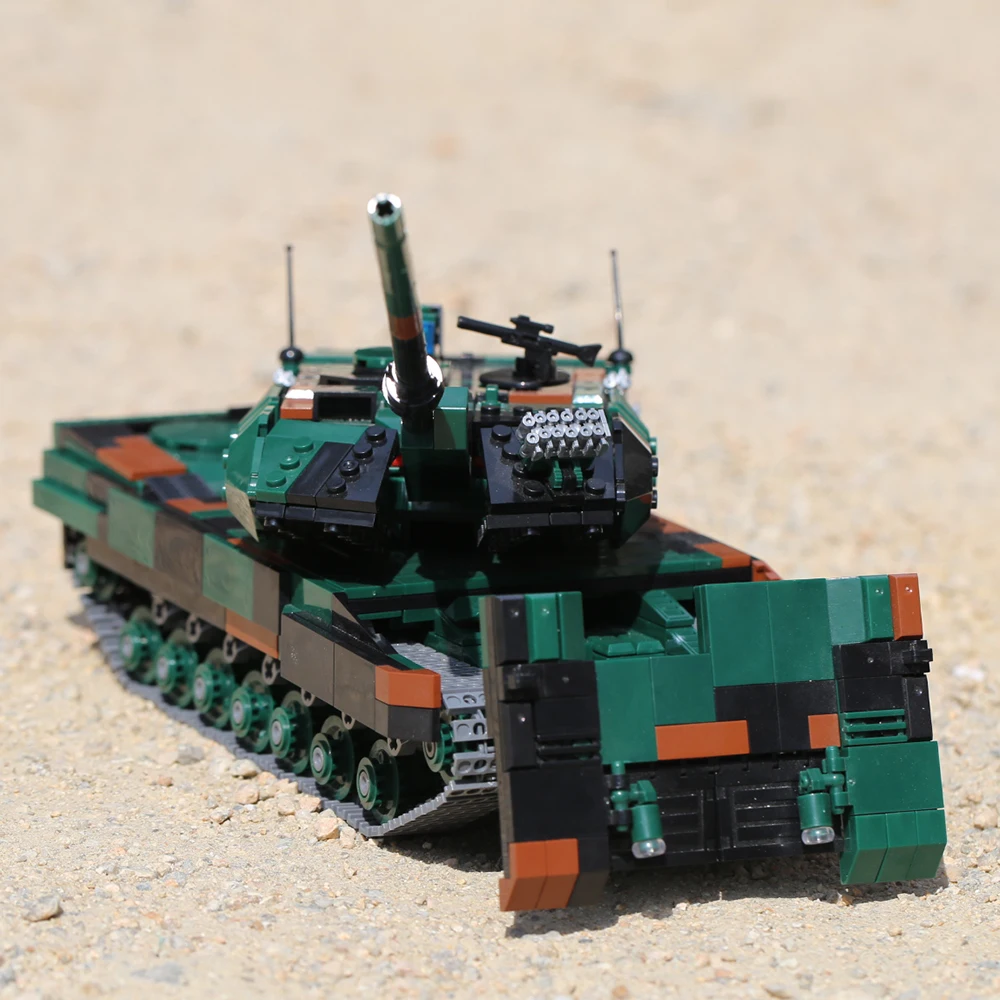 戦車モデルミリタリーレゴヒョウ2a6,メイン戦車,1346ピース