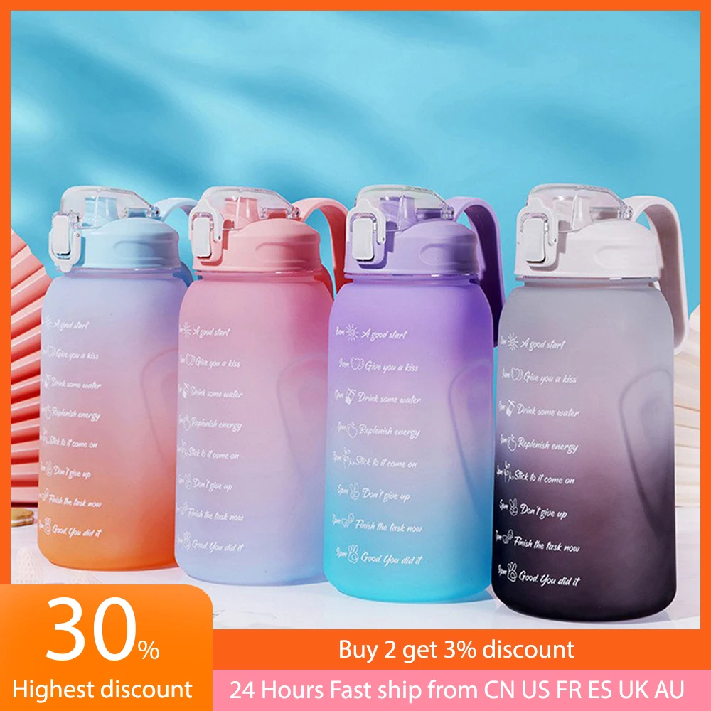 Promotional 30 oz. Fitness Plastic Water Bottle with Sip Straw