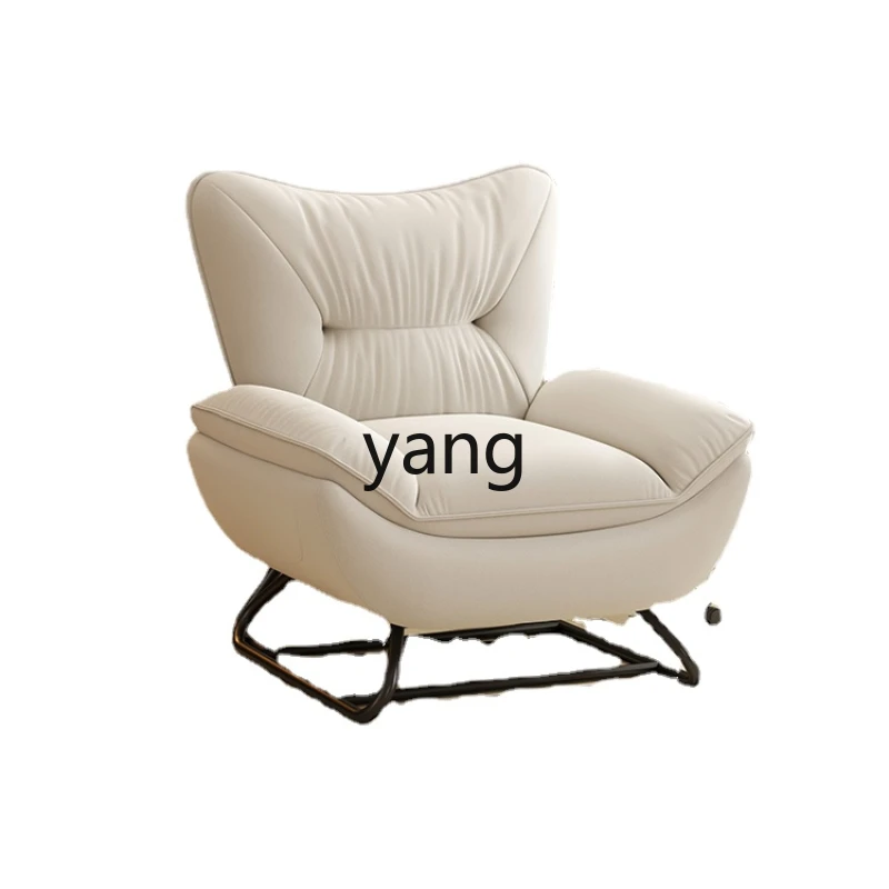 

ZWS Simple Single-Seat Sofa Chair Living Room Bedroom Cream Style Lazy Sofa Comfort and Casual Recliner