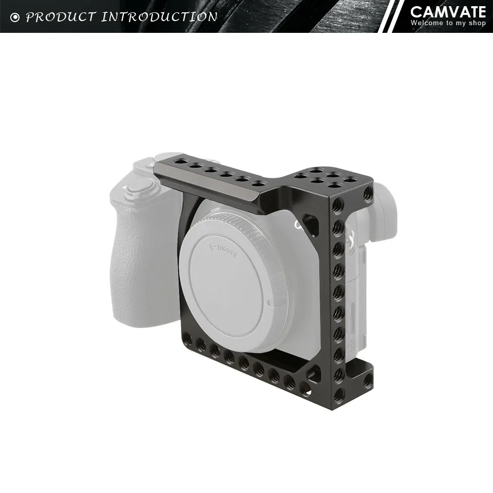 DSLR Camera Cage Rig With Quick Release NATO Safety Rail & 1/4"-20 Mounting Poin