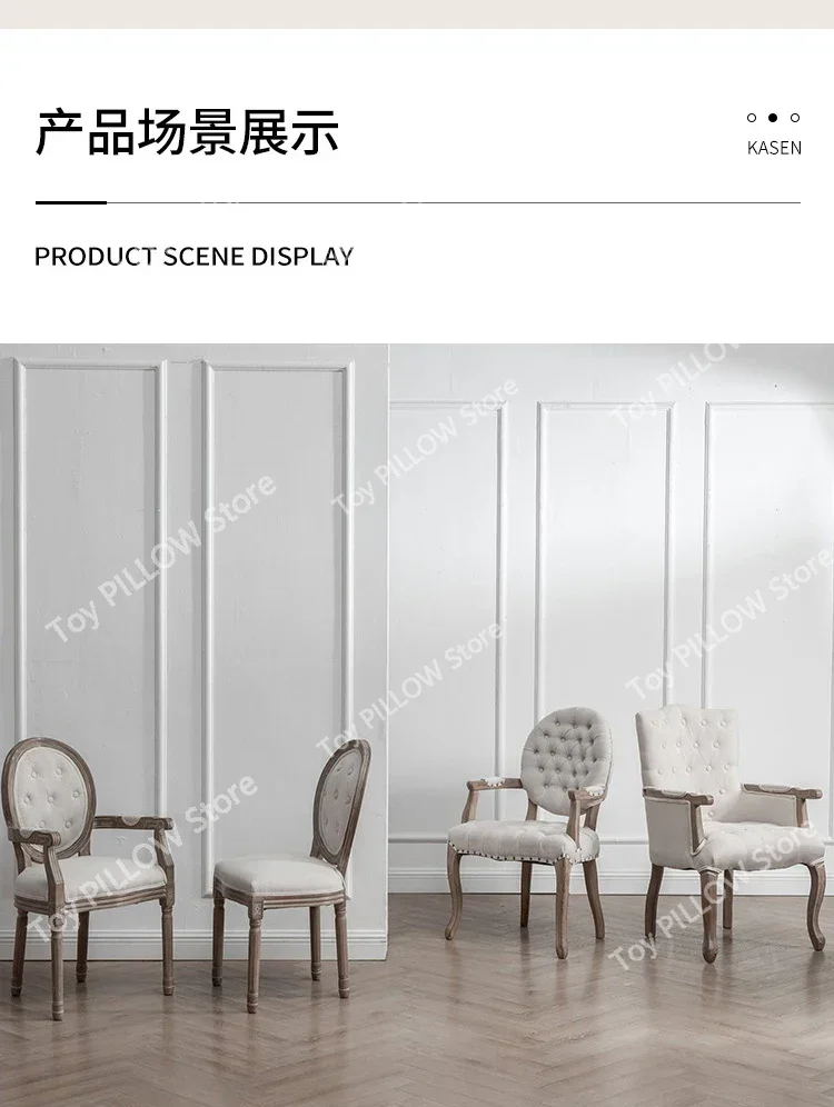 Description Picture 6 of itemNordic Dining Table Chairs Living Room Modern  Chair Industrial Deck-chair Individual Armchair Kitchen Furniture