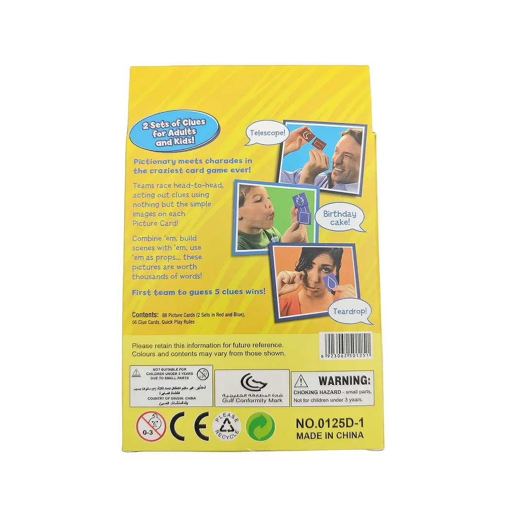 Pictionary, Card Game, Board Game, Suitable for Gifts (Slight Color Difference in Color) 6