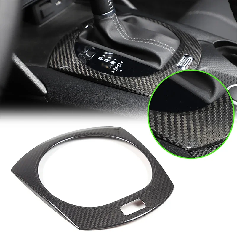 For Mazda MX-5 ND1 ND2 2016+ Modified Real Carbon Fiber Interior Shifter Frame Sticker Carbon Fiber Gear Frame