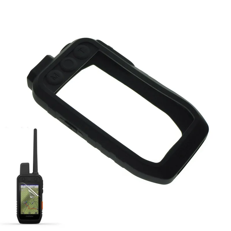 

Silicone Soft Edge Shell Bumper Cover Protective Case Screen Protector Film For Garmin Alpha 200 200i GPS Skin Accessories
