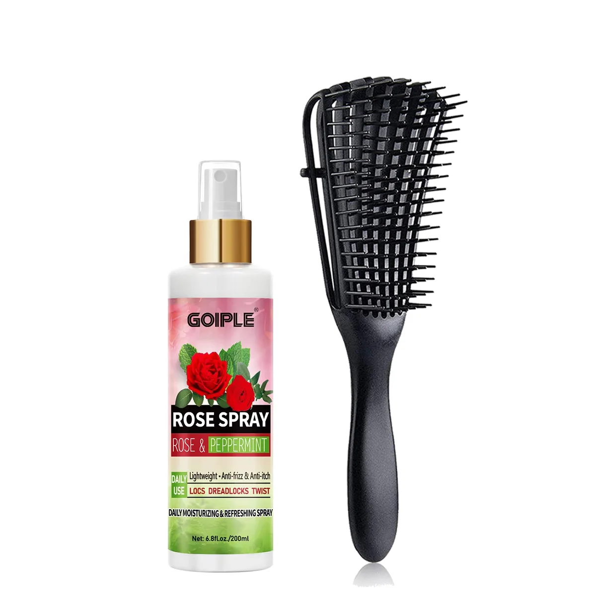 Nourishing Rose Water Hair and Scalp Mist - Anti-Frizz Hydration and Shine Enhancer