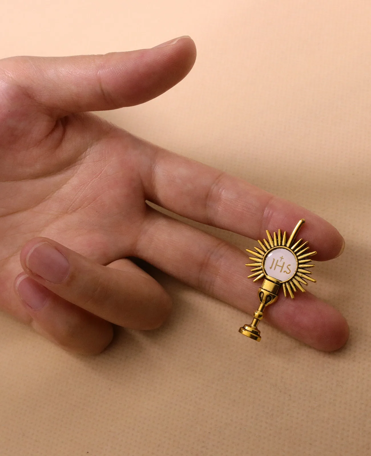 Diyalo 5 Teile/los Religiöse Heilige Kommunion JHS Christogramm Heilige Eucharistie Kelch Pins Broschen Schmuck Sacraments Taufe Geschenke – Detail 5