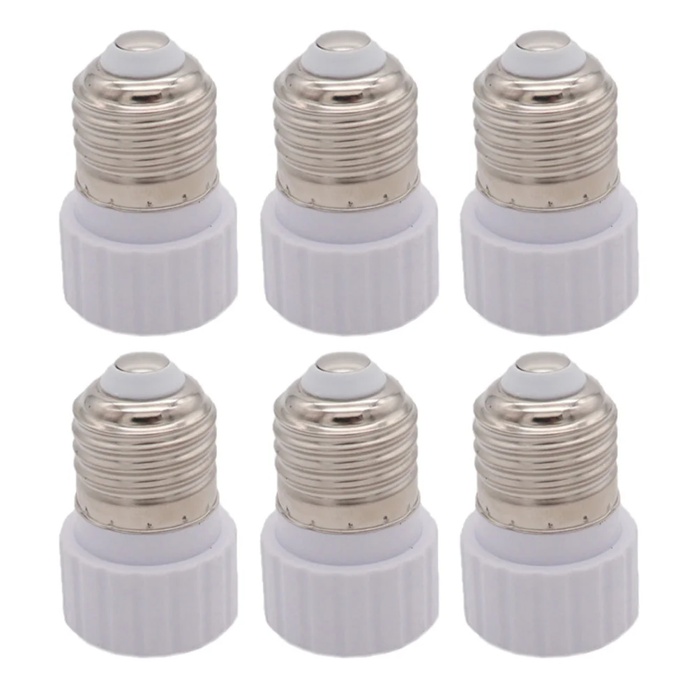 

6 Pcs E27 Bulb to GU10 Lamp Holder Adapter Converter Socket Adoaper LED White