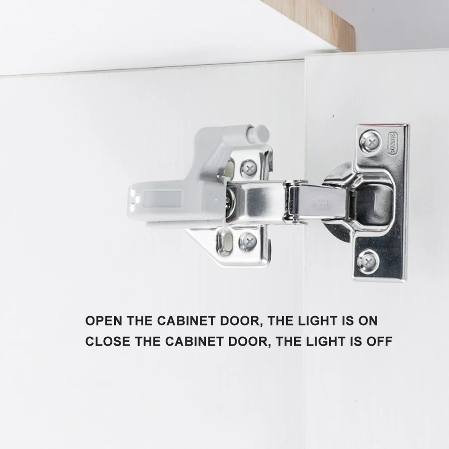6pcs LED Inner Hinge Lamp Under Cabinet Lights Universal Wardrobe Cupboard Sensor Lights for Bedroom Kitchen Closet Night Lamp