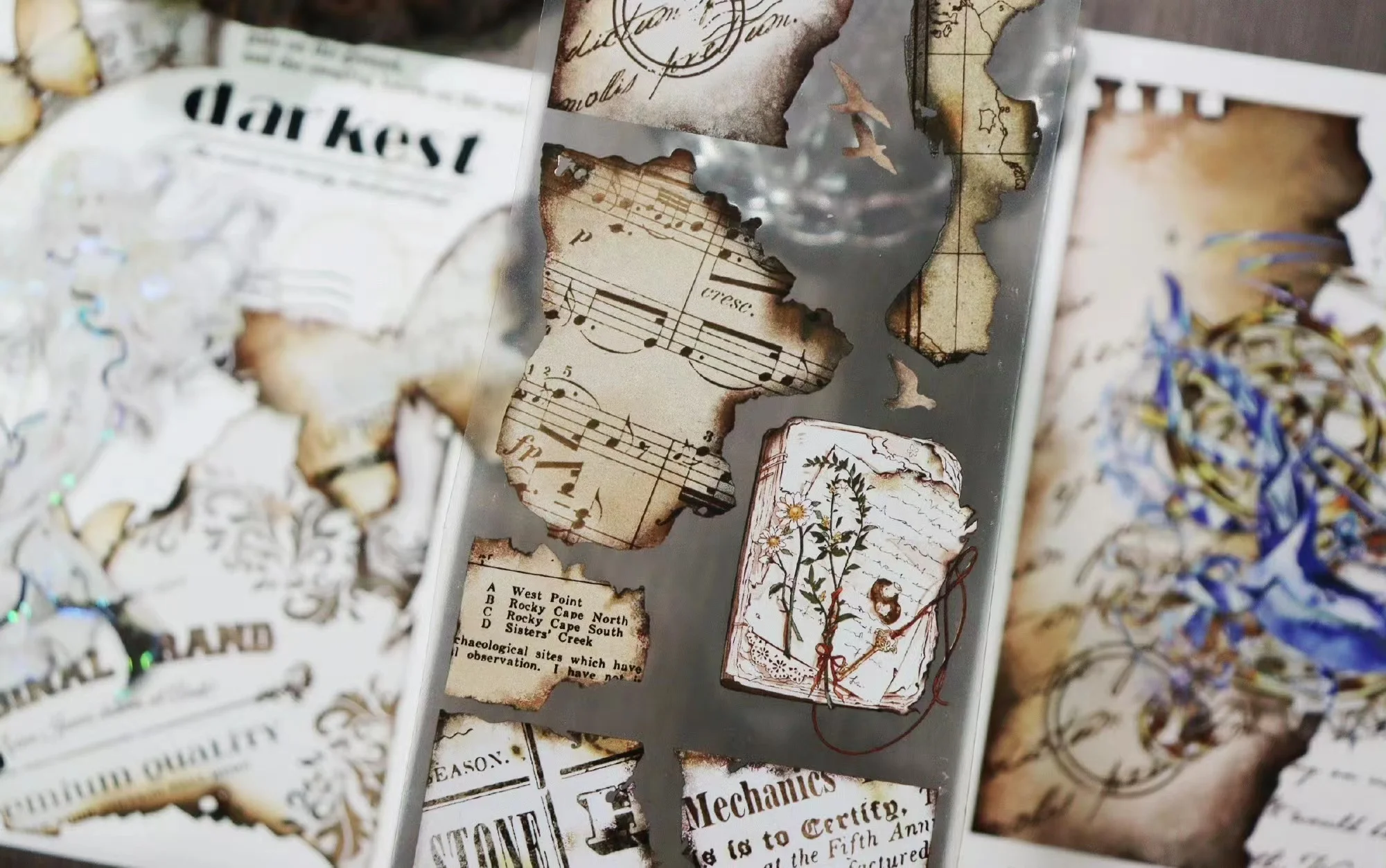

Vintage Fragmented Memory Washi PET Tape for Planner Card Making DIY Scrapbooking Plan Decorative Sticker