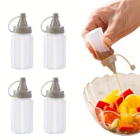 4pcs Sauce Squeeze Bottle Mini Ketchup Bottles Salad Dressing Containers Outdoor Portable Barbecue Spice Jar Party Kitchen Tools 1