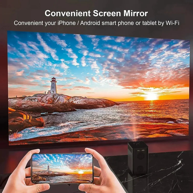 S30MAX 안드로이드 와이파이 스마트 프로젝터, 와이파이 블루투스 포켓 포함, 4K 9500L 안드로이드 10.0 프로젝터