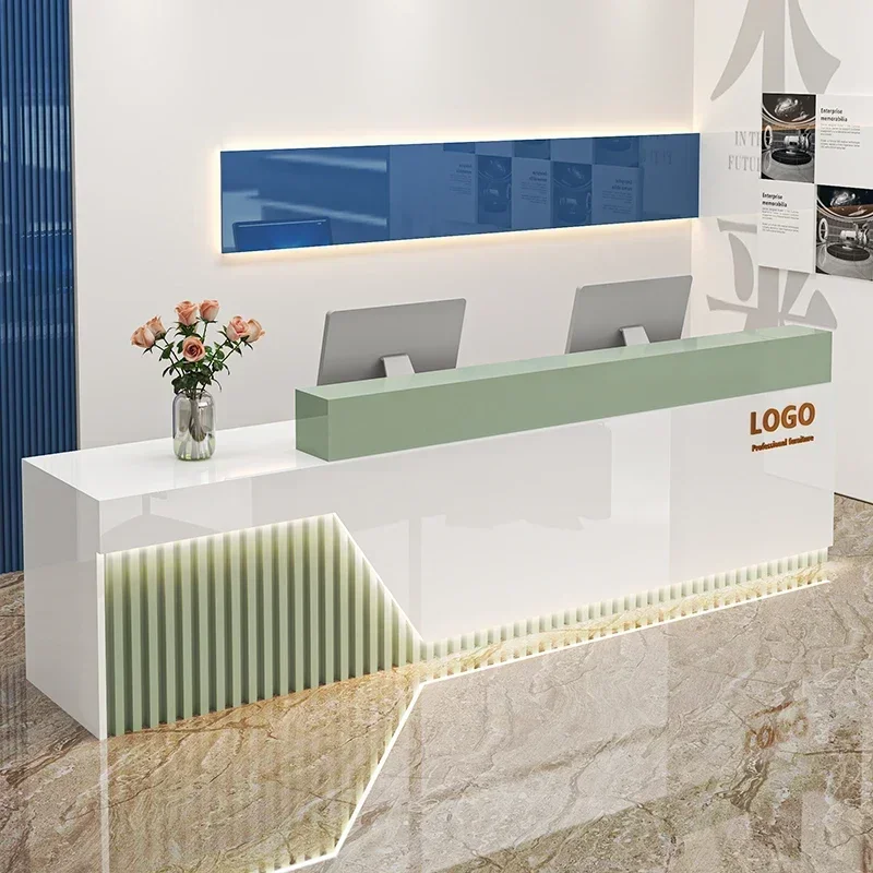 Beauty Institute Reception Desks Luxury Modern Clothes Store Reception Counter Cash Register Recepcion Mueble Office Furniture