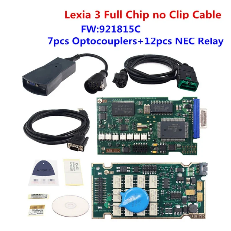 

Диагностический сканер OBD2, Golden Full Chip Lexia3 PP2000 Diagbox V9.91 921815C, для Peugeot /Citroen