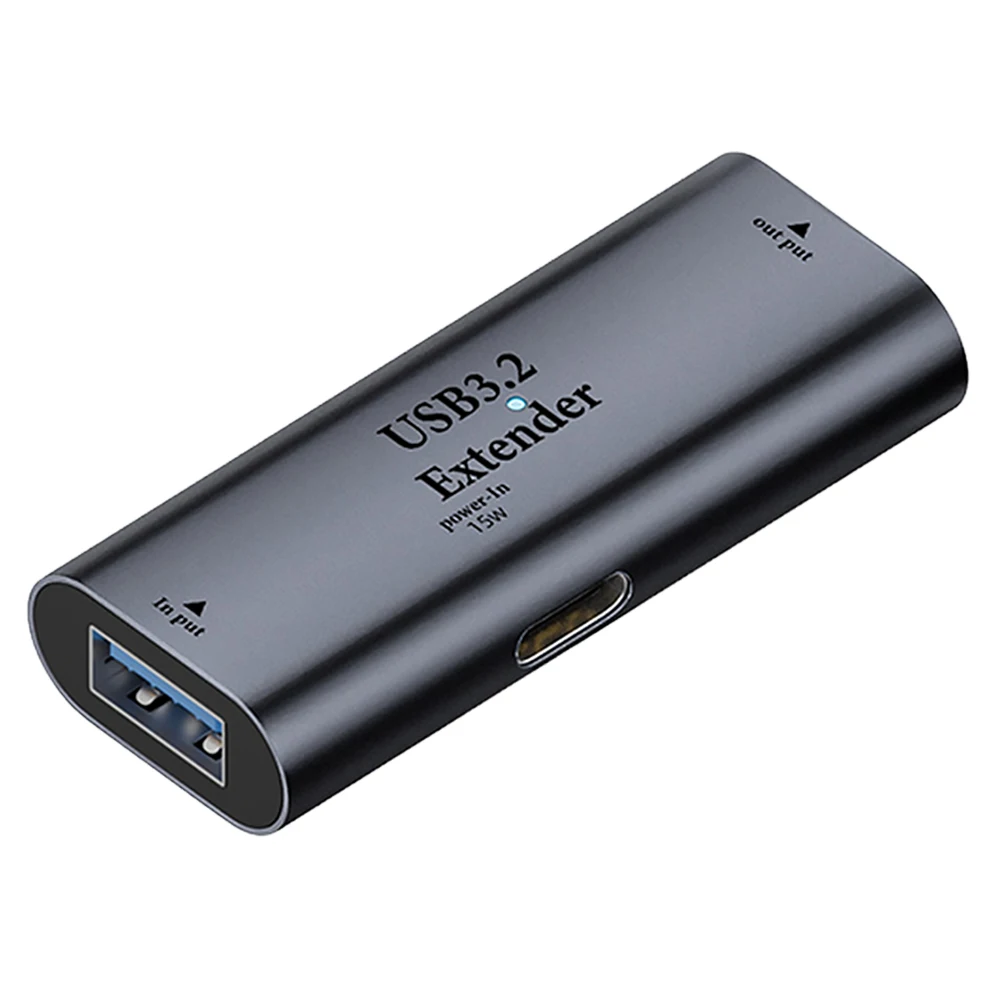High-Speed USB 3.2 Signal Amplifier Extender, 10m Transmission, Type C to USB A