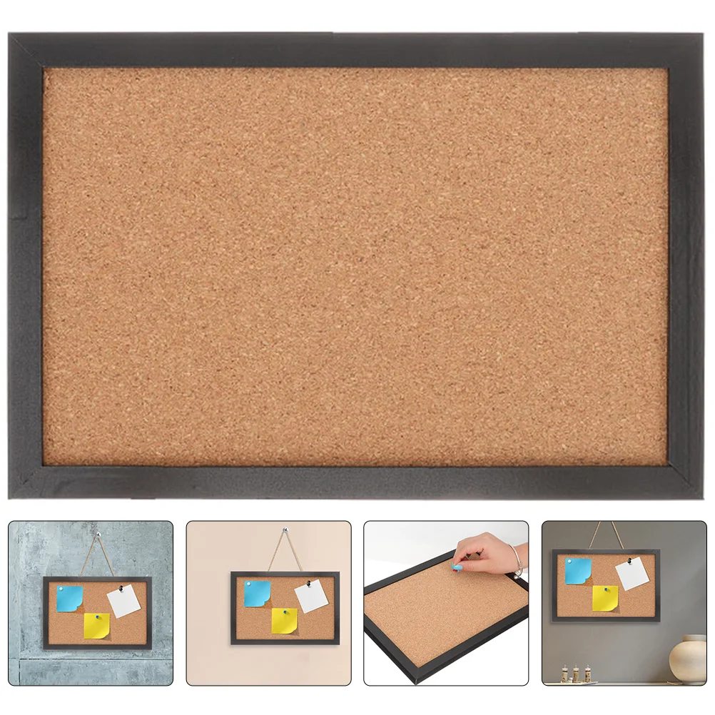 Large Office Home School Bulletin Board Notice Memo Picture Frame Panel Wall Decor Supplies Presentation Accessories Cork Boards
